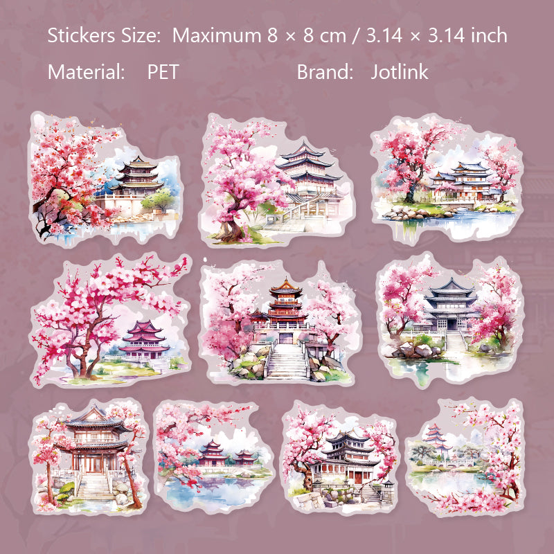 Jotlink 20 Pcs Seasonal Landscape PET Stickers TYSS