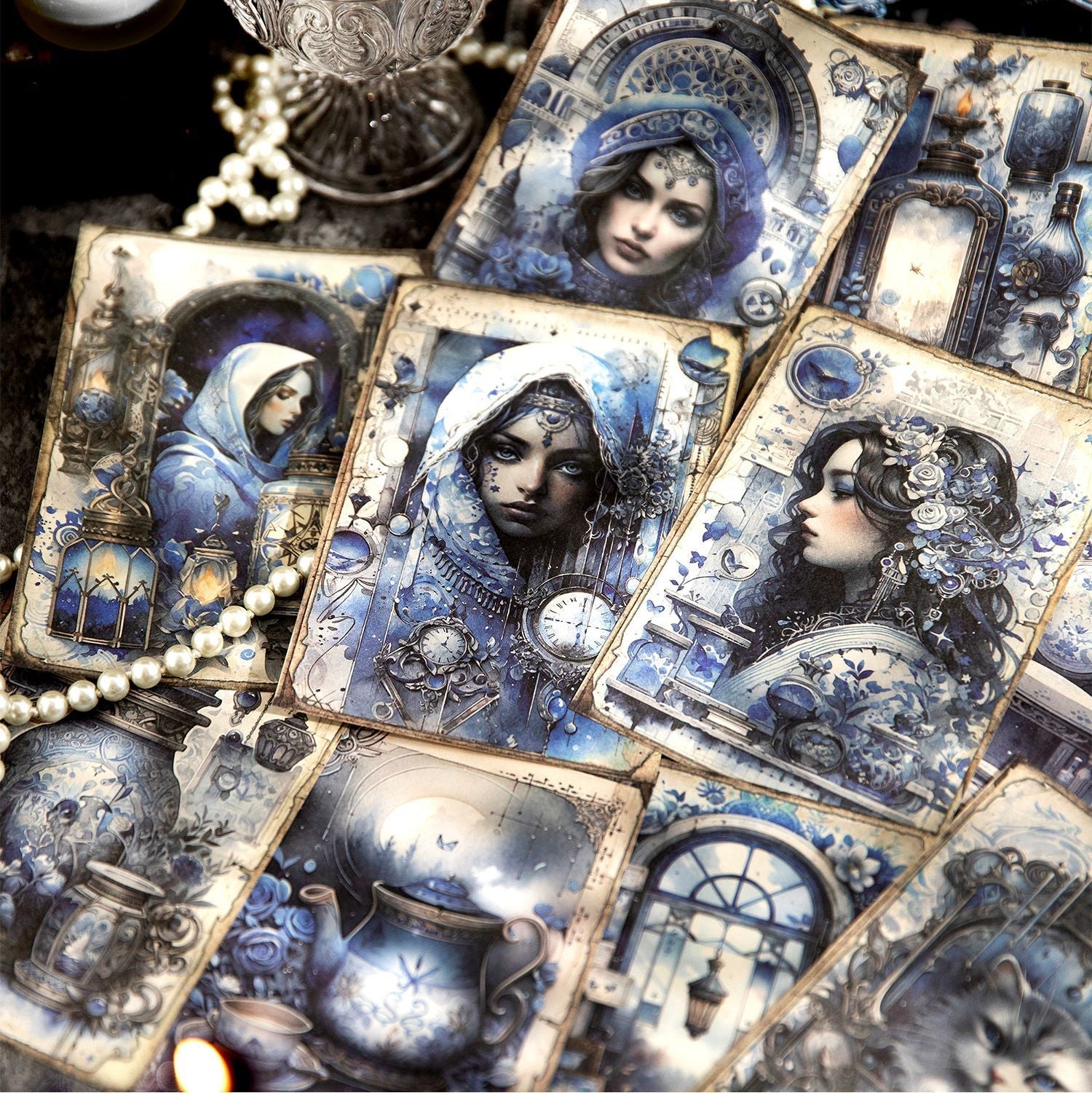 Jotlink 30 Pcs Gothic Witchy Scrapbook Paper MFBK