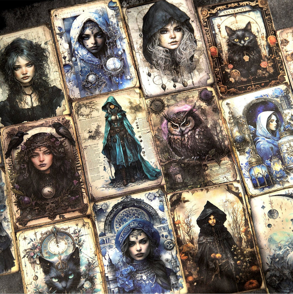 Jotlink 30 Pcs Gothic Witchy Scrapbook Paper MFBK