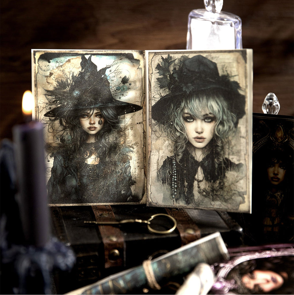 Jotlink 30 Pcs Gothic Witchy Scrapbook Paper MFBK